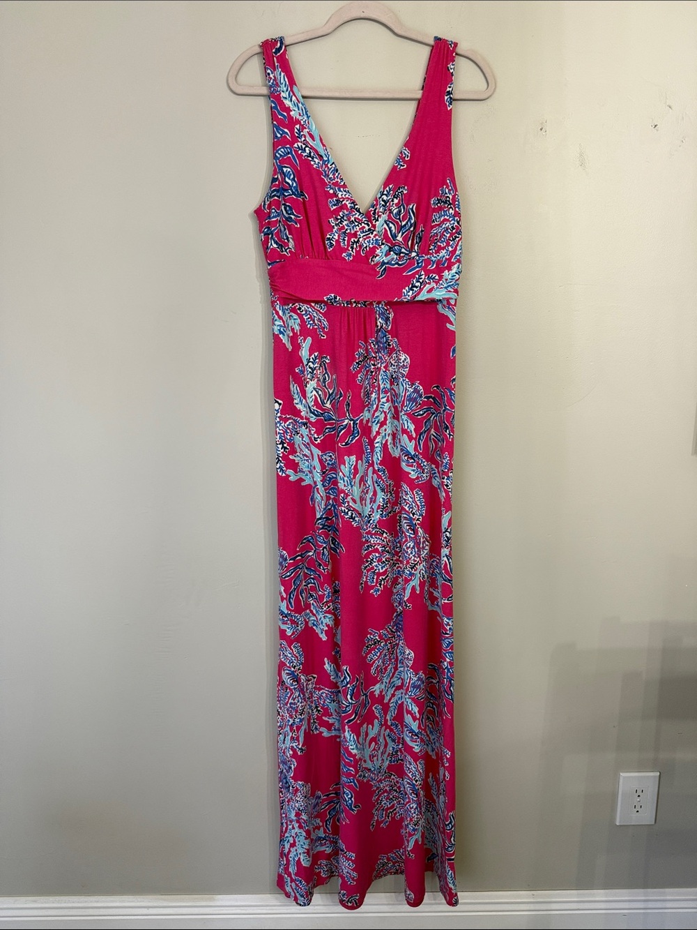 Lilly Pulitzer Sloane Maxi Dress Pink Samba Size Large